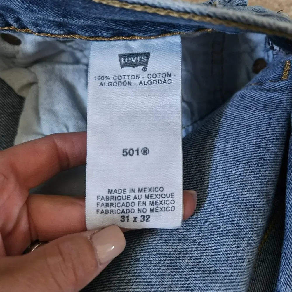 Levi's 501 denim jeans 2012 button fly 31x32